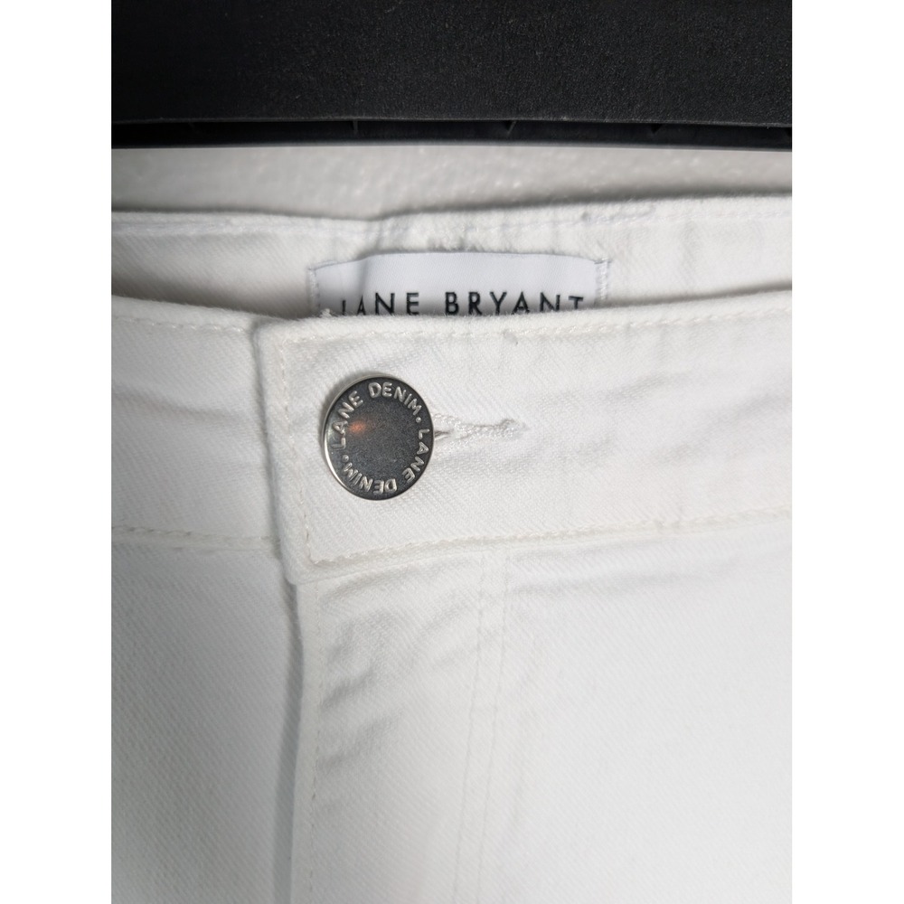 Lane Bryant White High Rise Signature Fit Wide Leg Jeans Plus Size 22 - Picture 7 of 11